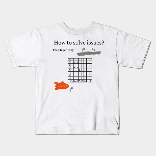 Battleship - Staged Kids T-Shirt by AC Salva